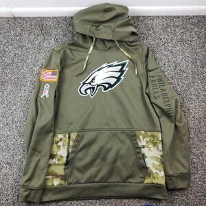 2022 Philadelphia Eagles Hoodie Salute to Service Camo Nike Sweatshirt Sz Medium